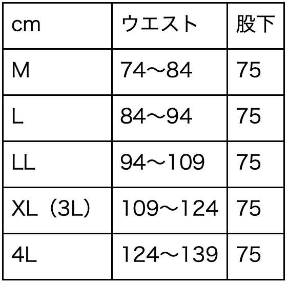 サイズ表