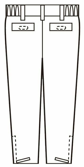 防寒ズボンの後ろ姿のイラスト画像