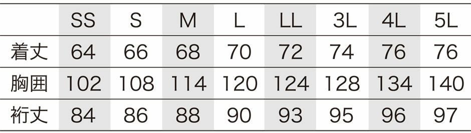 サイズ表