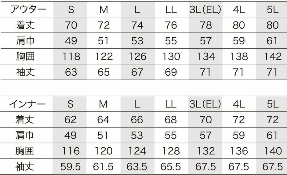 サイズ表