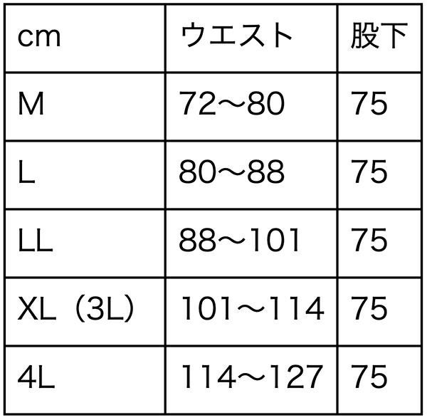 サイズ表