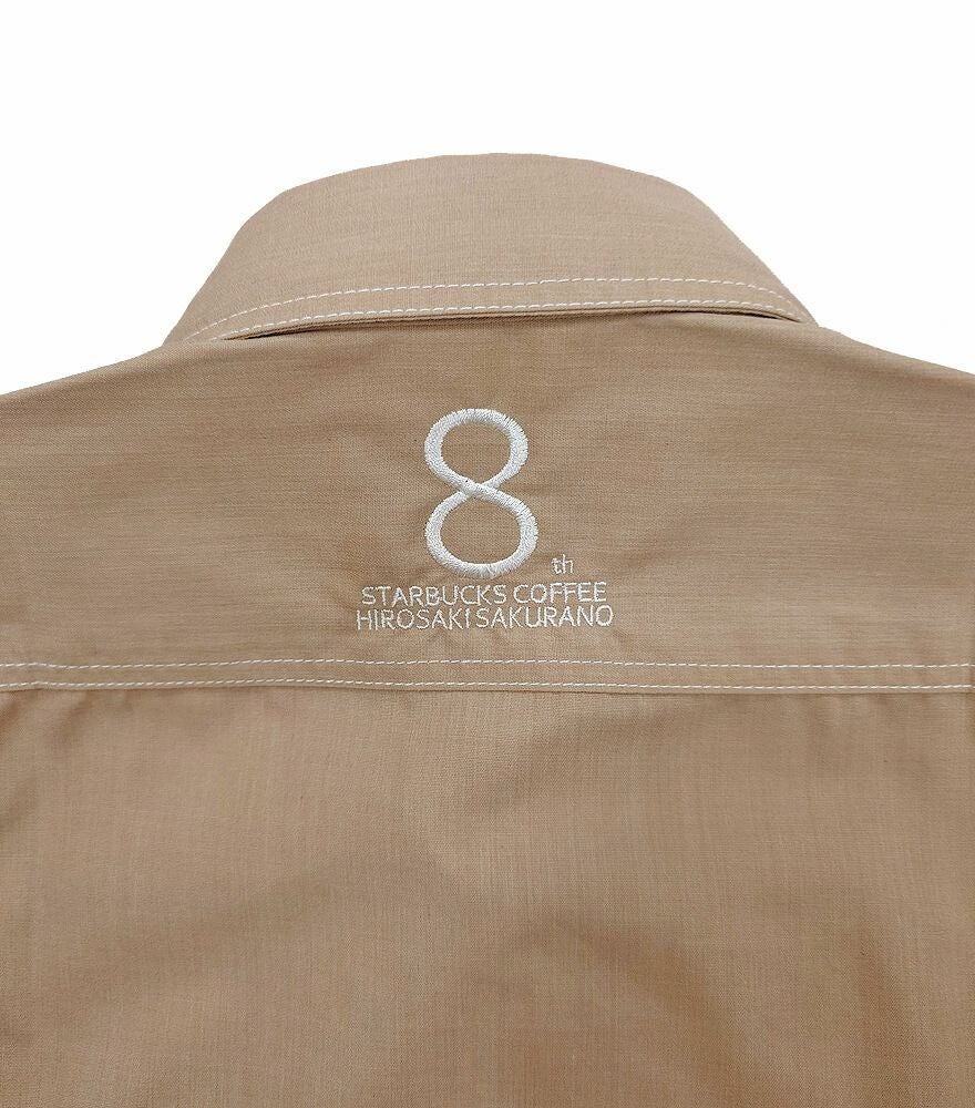 スターバックス周年記念シャツの背中のオリジナル刺繍部分