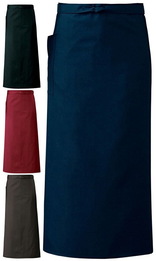 【制電素材】腰下ロング丈エプロン