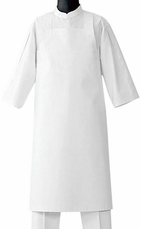 胸当て・背中クロスエプロン:ホワイト