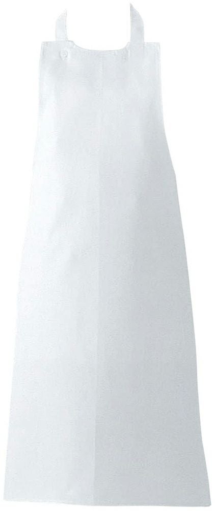 調理用首掛け胸当てエプロン（綿100％）:ホワイト