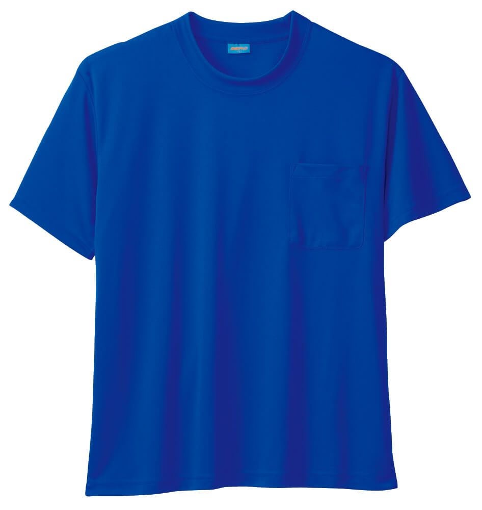 胸ポケット付き】半袖ドライTシャツ(ストレッチ)(吸水速乾)(脇下消臭