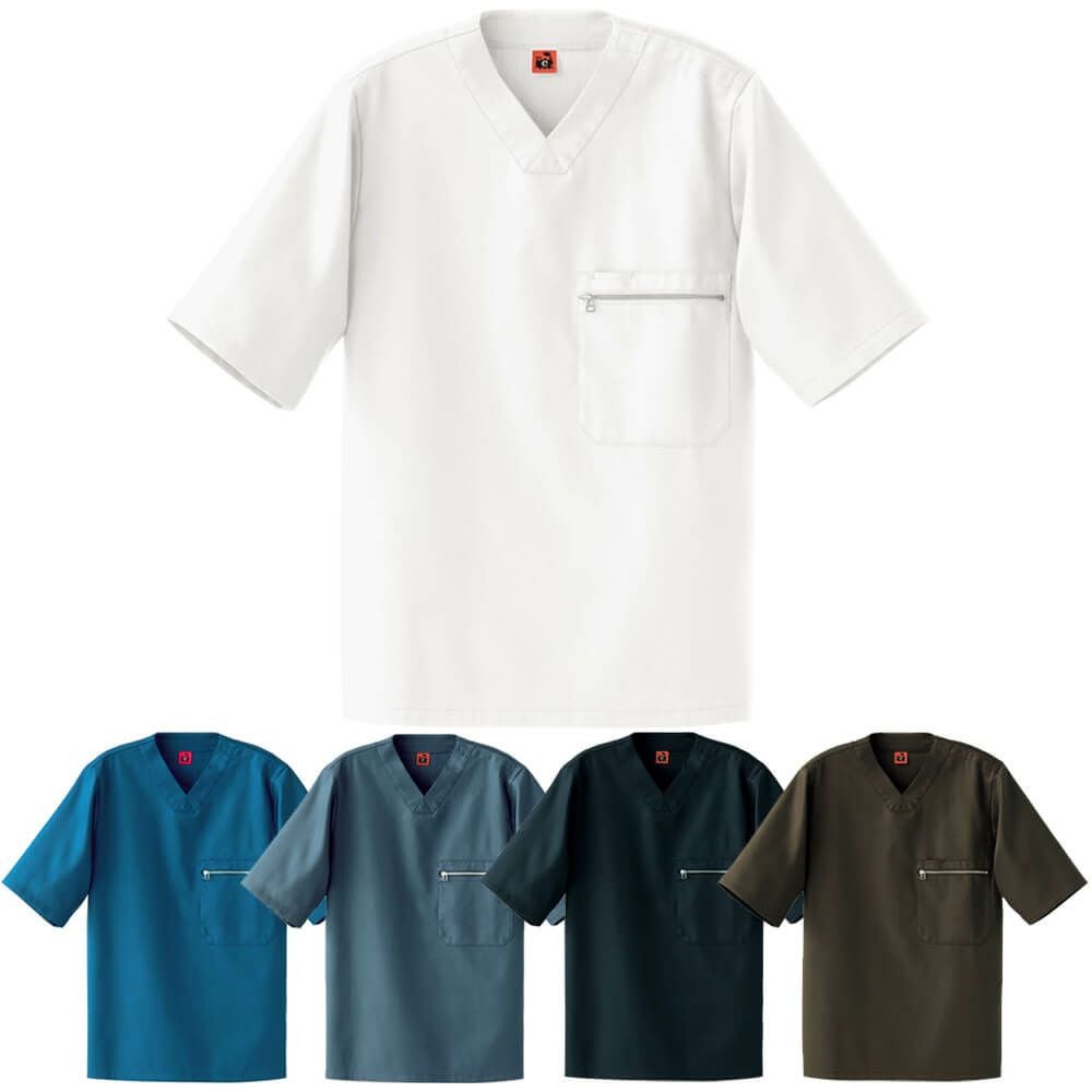 【綿100％】飲食店用ショップコート（制電・制菌・ストレッチ）