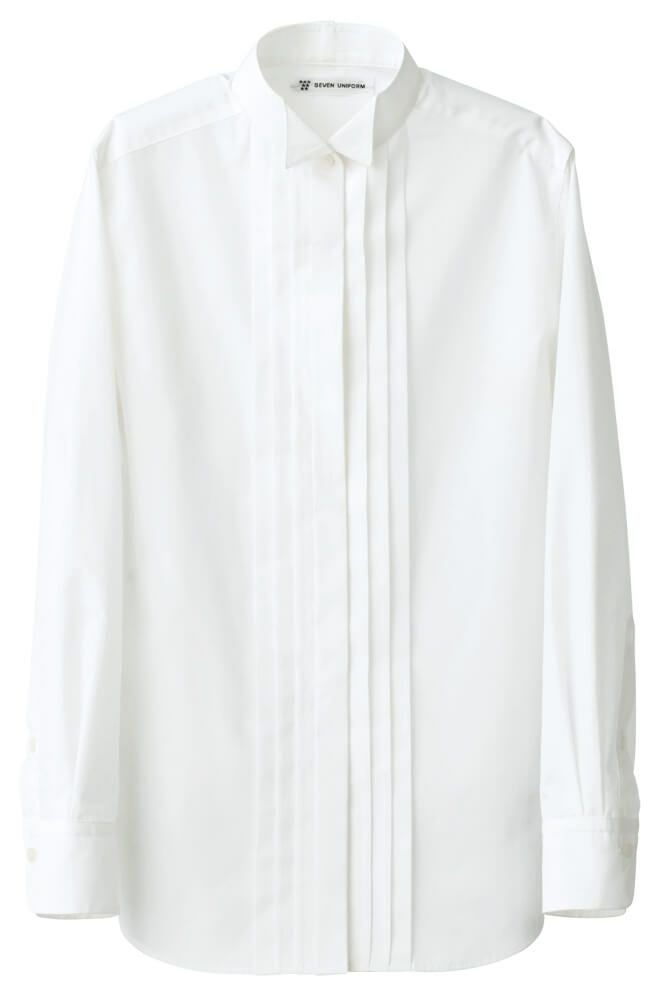 ウイングカラー長袖ワイシャツ [7-CH4441]　ホワイト＃0