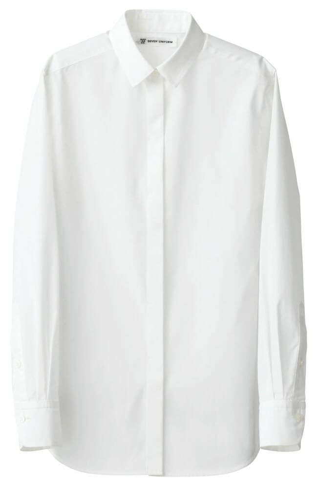 【女性用】レギュラーカラーシャツ [7-CH4443]　ホワイト＃0