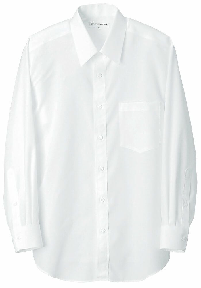 【男性用】長袖ワイシャツ（形態安定・吸水速乾）[7-CH1783]　ホワイト＃0