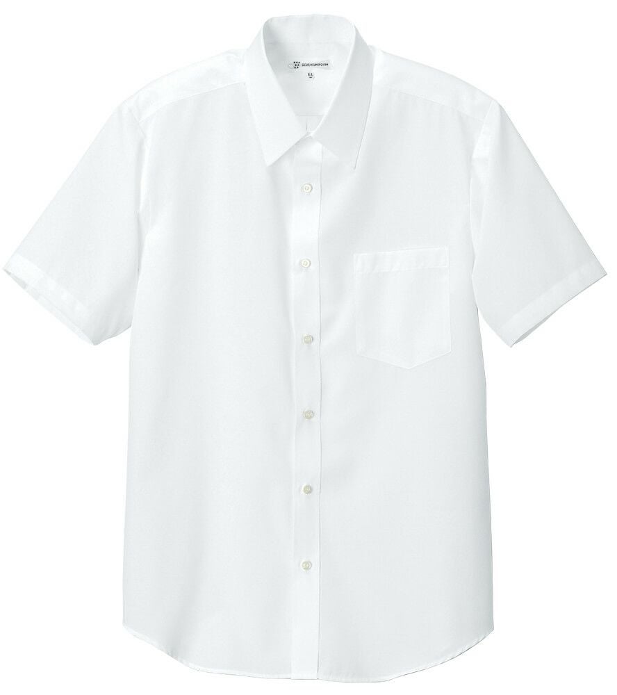 【男性用】半袖ワイシャツ（形態安定・吸水速乾） [7-CH1793]　ホワイト＃0