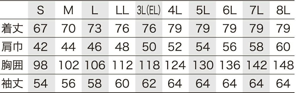 サイズ表