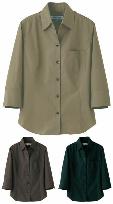 【女性用】スキッパーカラーシャツ [7-CH4415]