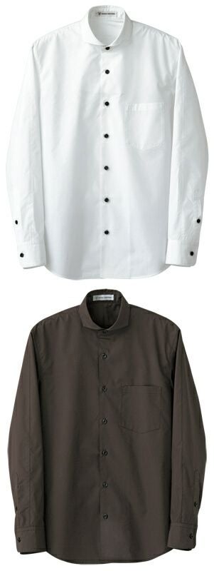 【男性用】長袖ホリゾンタルカラーシャツ [7-CH4426]