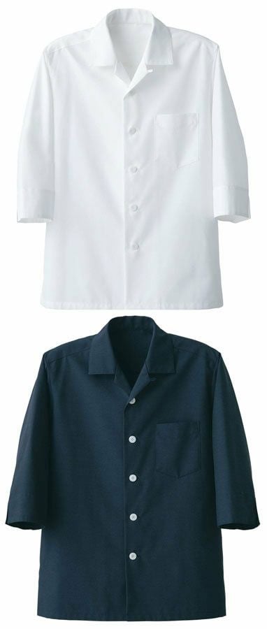 七分袖ショップコート（形状安定加工） [7-BA1073]