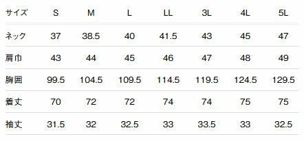 サイズ表
