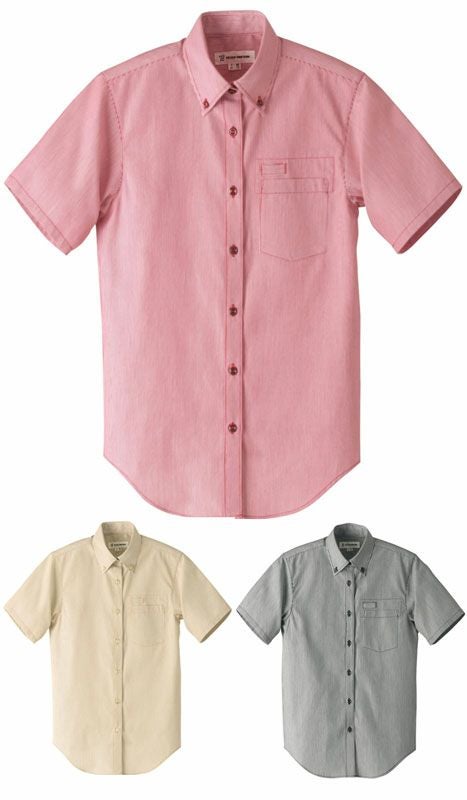 【女性用】半袖ボタンダウンシャツ [7-WH7608]