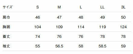 サイズ表