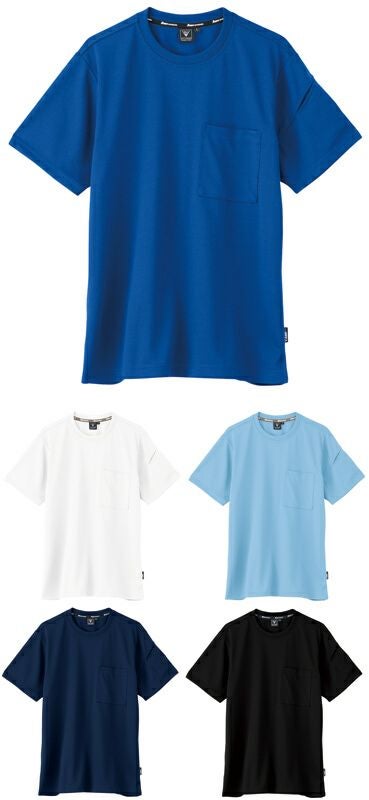 [JIS T8118帯電防止]　【接触冷感】吸汗速乾半袖Tシャツ(消臭)(ストレッチ) [XEB-6044]