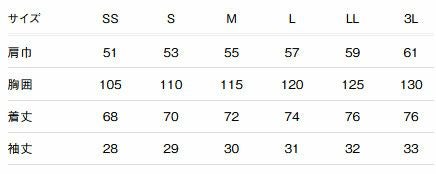 サイズ表