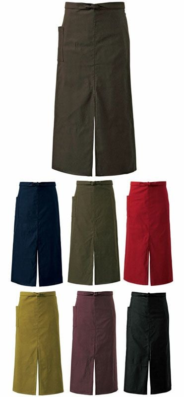 【和風】ロングエプロン [7-ET3476]