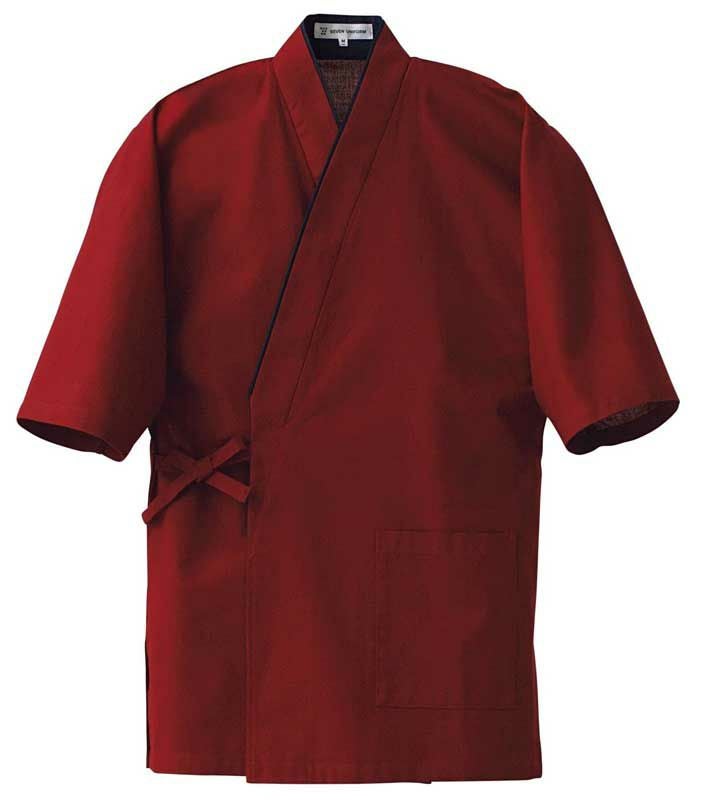 ハッピーコート作務衣 [7-EC3200]　すおう×濃紺＃2