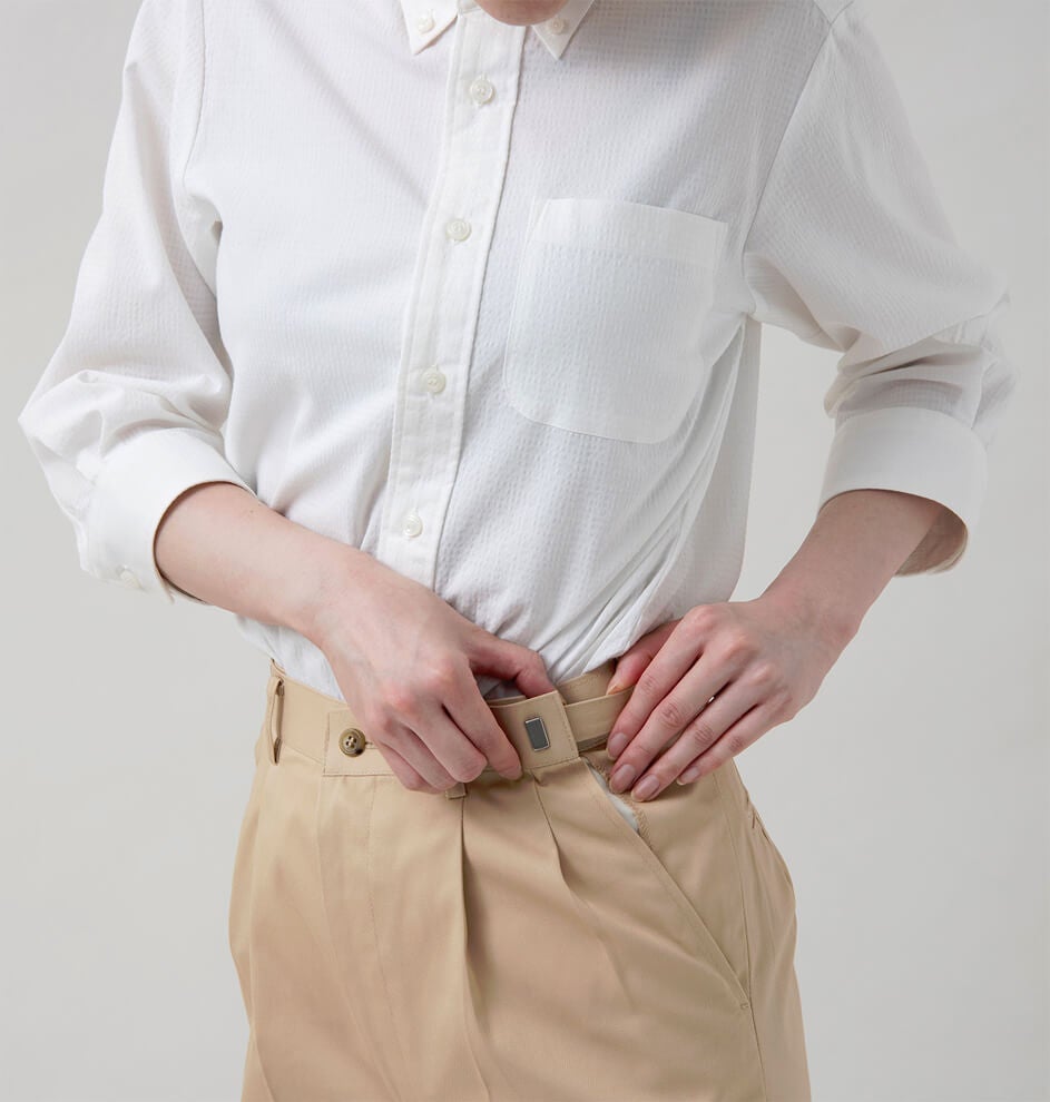 チノパンツ：ウエスト部分