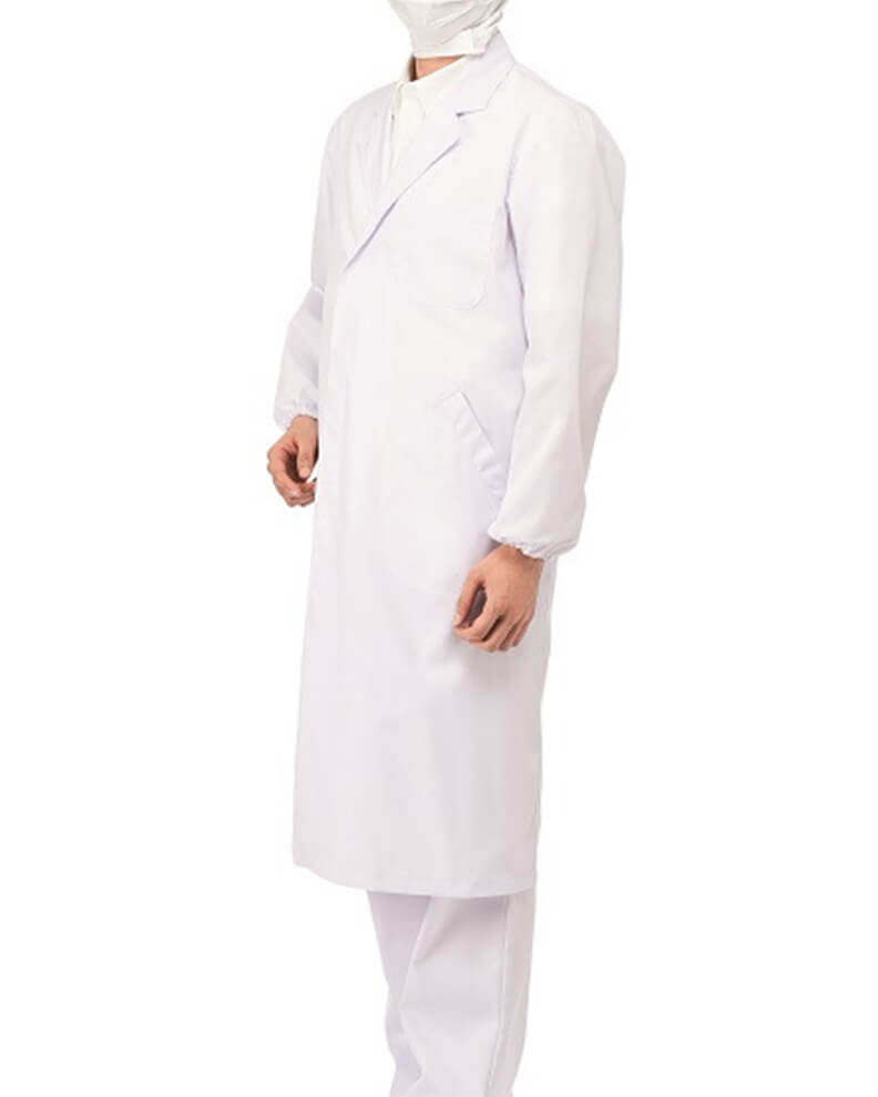 食品研究開発向け白衣の着用写真