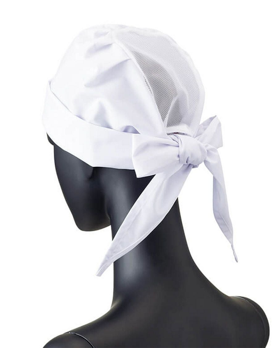 三角巾型帽子(メッシュ付) [抗菌] [SRV-FA66]