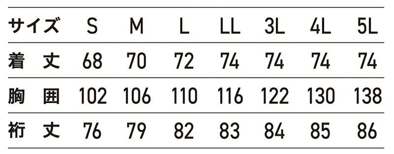 サイズ表