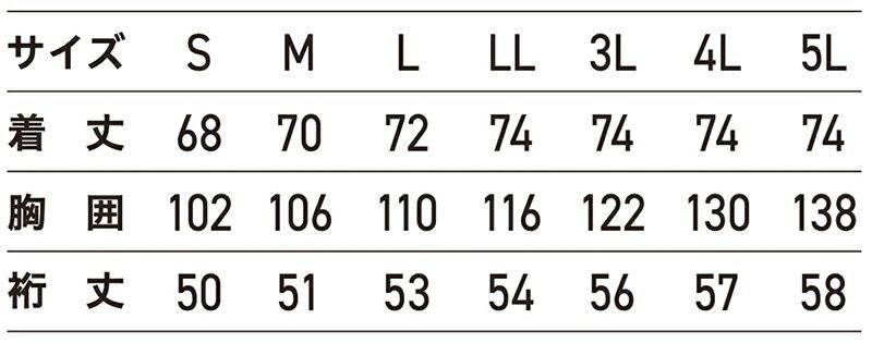 サイズ表