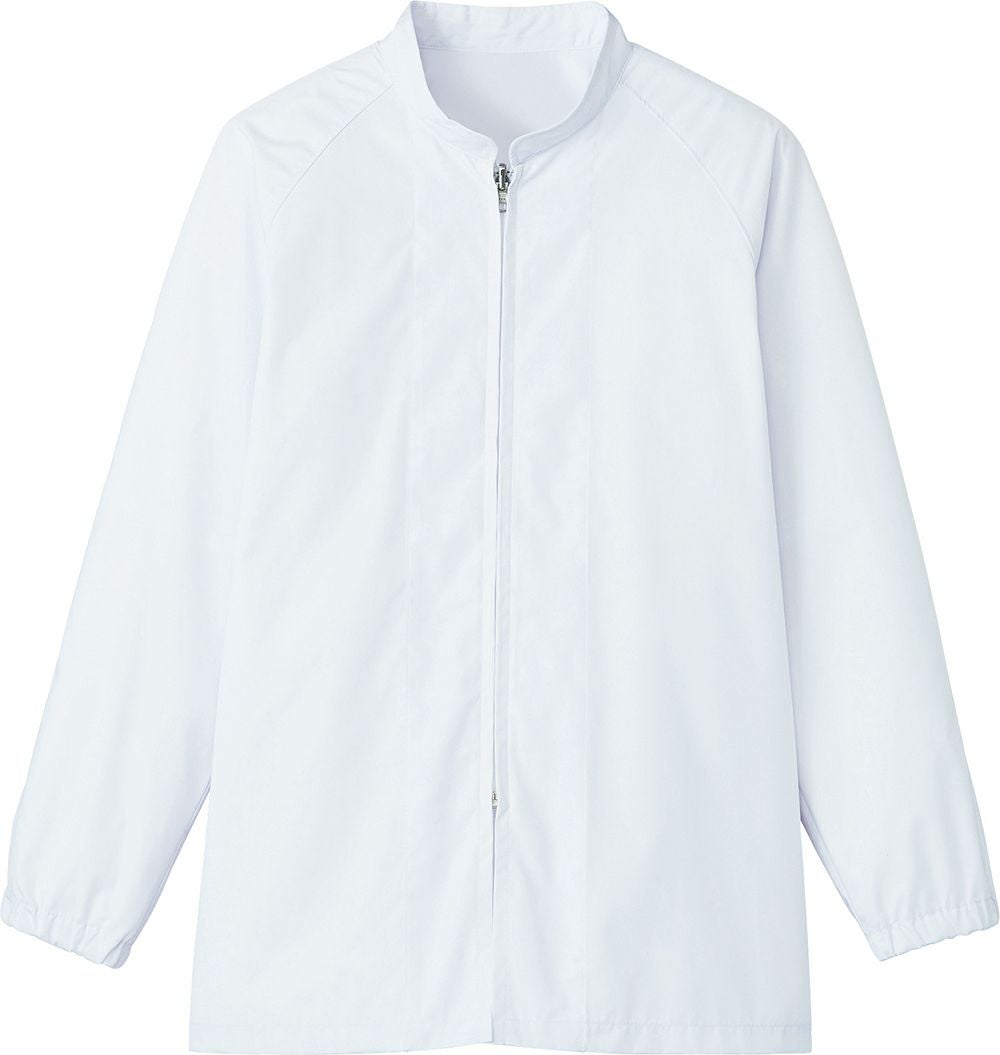 【体毛落下防止】衛生白衣・長袖コート [男女兼用] [抗菌] [SRV-FA299] 　ホワイト