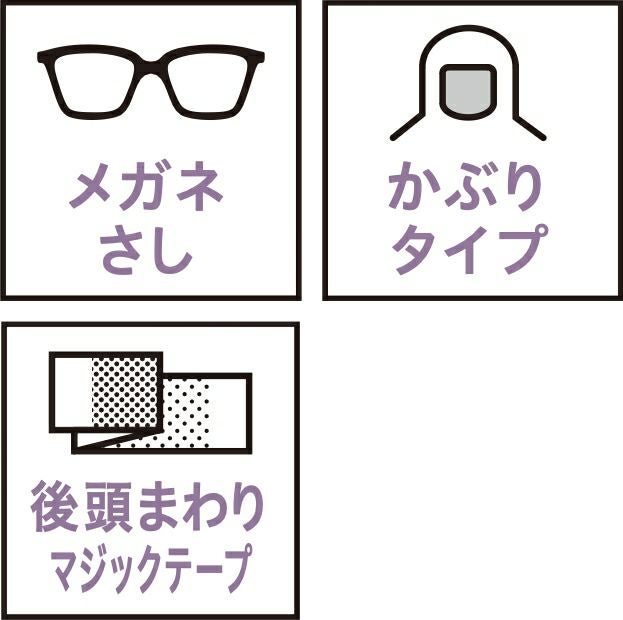 メガネさし・かぶりタイプ・後頭まわりマジックテープ