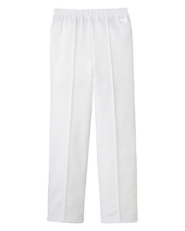 【女性用】厨房ニットパンツ（抗菌加工）[常温作業向け] [SRV-D1039]　ホワイト