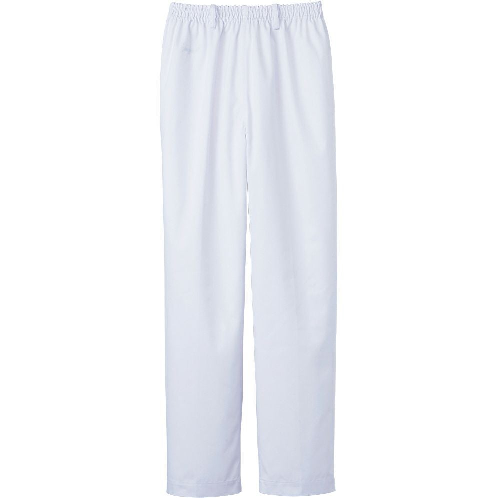 【男女兼用】厨房・調理パンツ(総ゴム入り)(抗菌)(制電)(常温作業向け) [SRV-FH1100] 　ホワイト