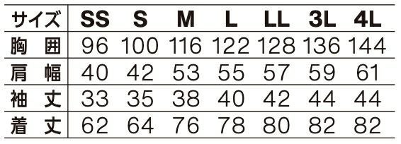 サイズ表