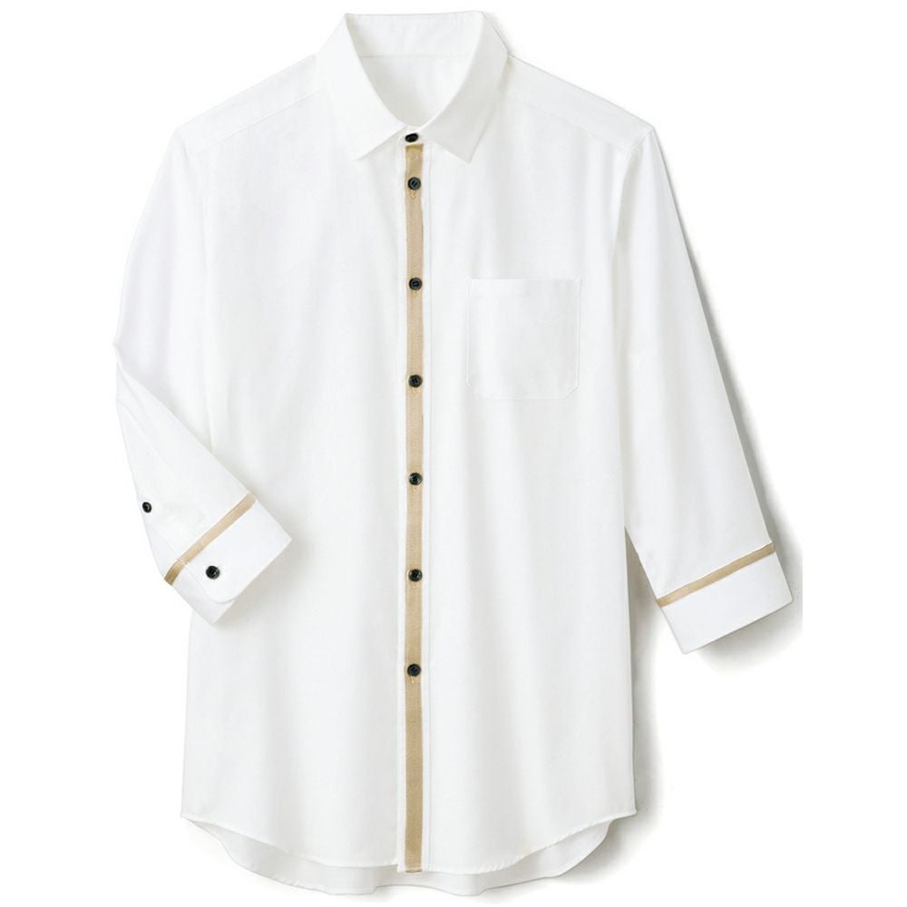 オックスフォードシャツ [7分袖] [SRV-SBSU-1811]　オフ白