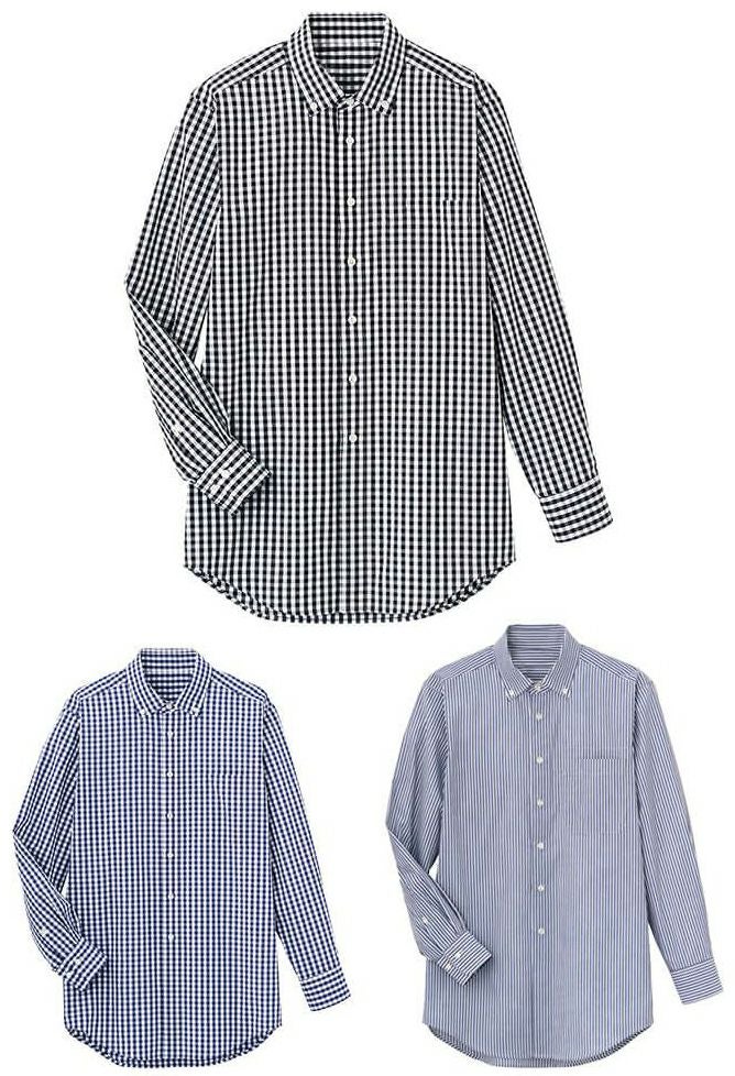 ボタンダウンシャツ [ギンガム＆ストライプ] [SRV-SBLU-1917]