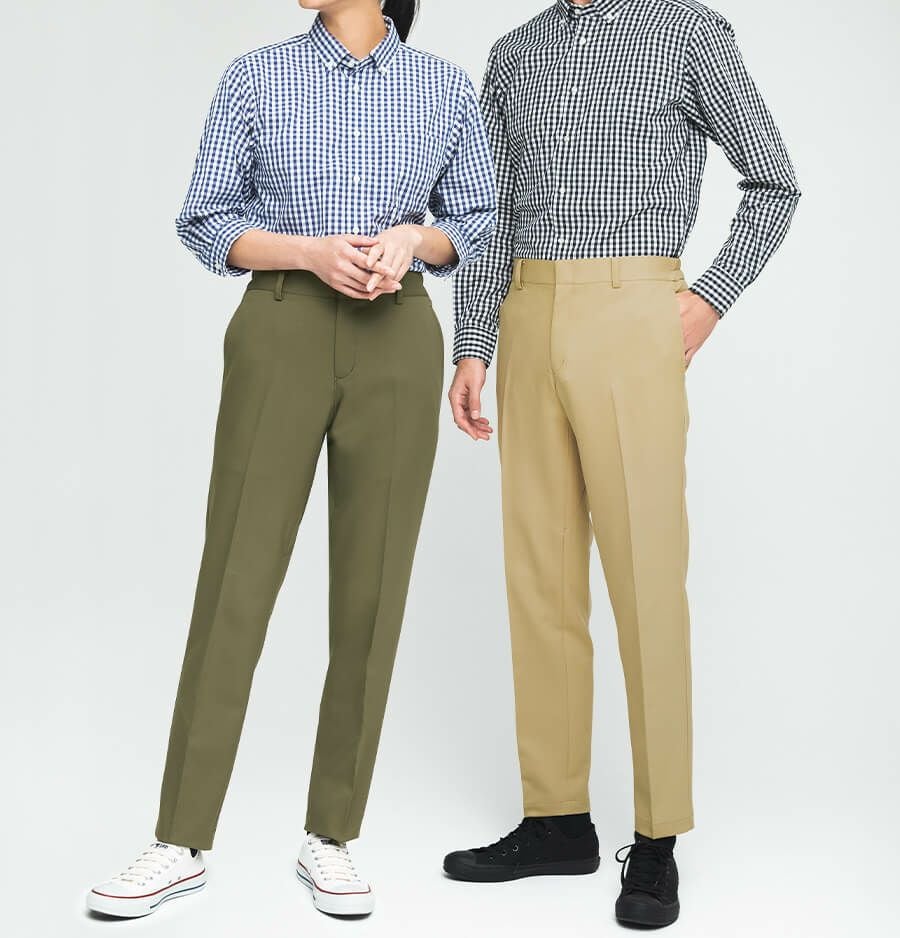 ギンガムチェックシャツ着用写真