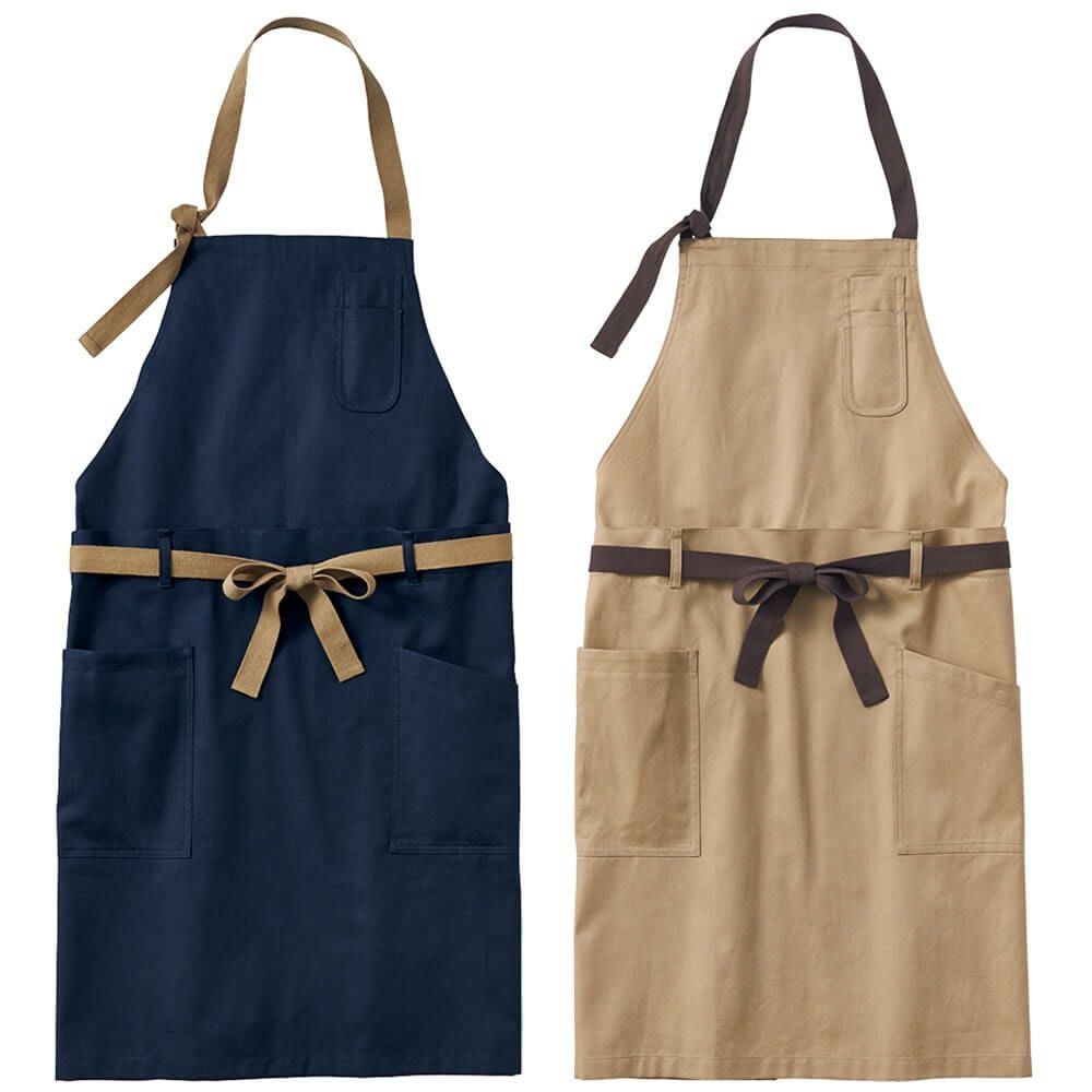 2WAY胸当てエプロン [撥水] [撥油] [SRV-SBPU-1604]