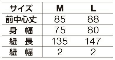 サイズ表