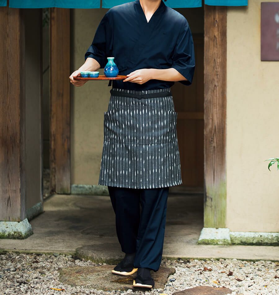 前掛けエプロン着用写真