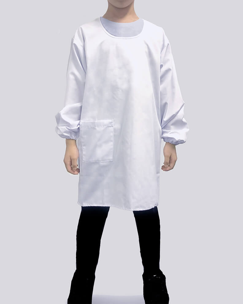 子供用給食白衣の着用写真