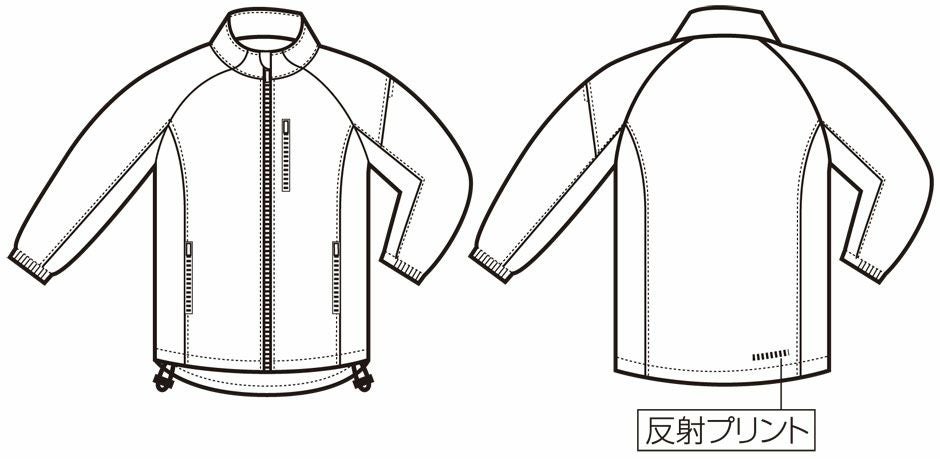防風】スタッフジャンパー（ストレッチ・撥水・軽量・反射材） [KURO