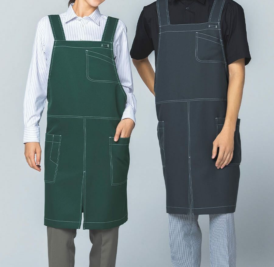 胸当てエプロン着用写真