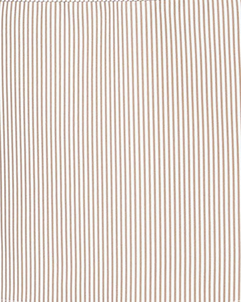 生地拡大：ブラウンストライプ