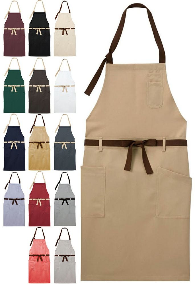 2WAY・胸当てエプロン [防脱色] [SRV-AN3602]