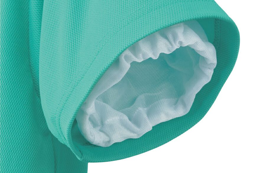 袖裏ネット<br>袖裏ネット仕様で体毛落下をガードします。