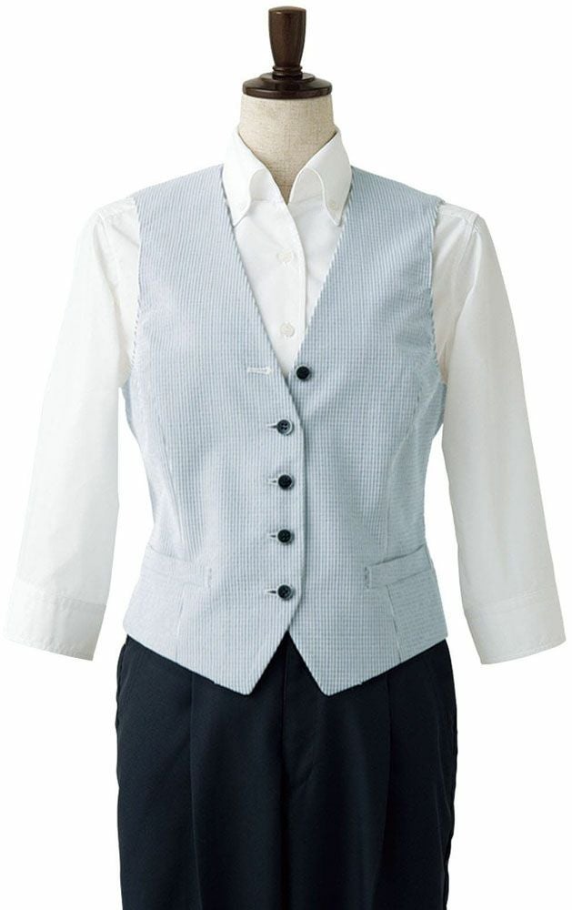 ストライプ ホワイト×サックス