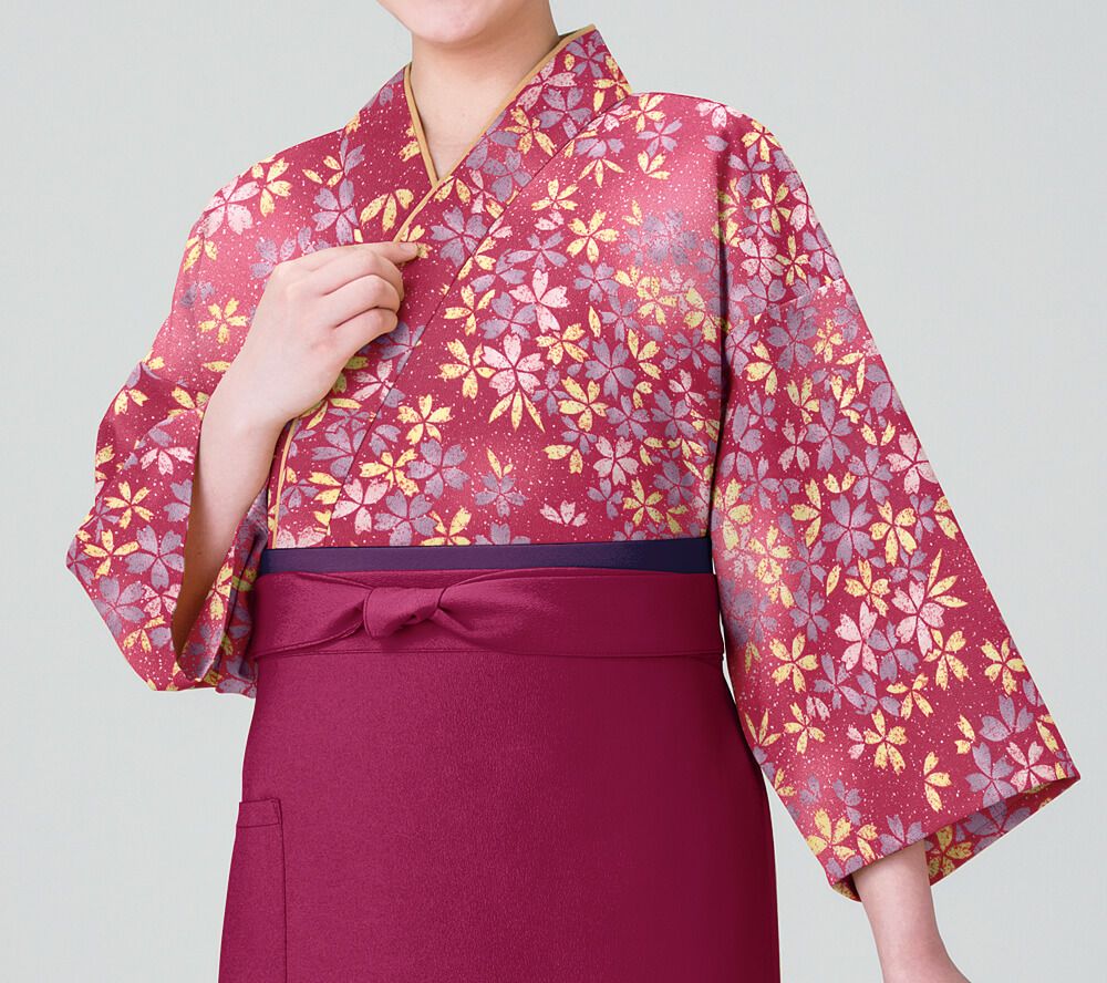 日本製】作務衣・上着 [満点桜柄] [女性用] [KY-SJ4071-SJ4072]│名